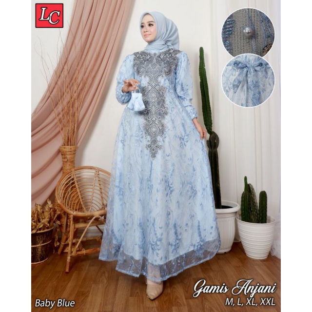 Gamis Anjani Bordir Free Masker Original Butik