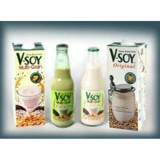 V-Soy Susu Kacang Kedelai / Soy Bean Milk UHT 1000 ml ...