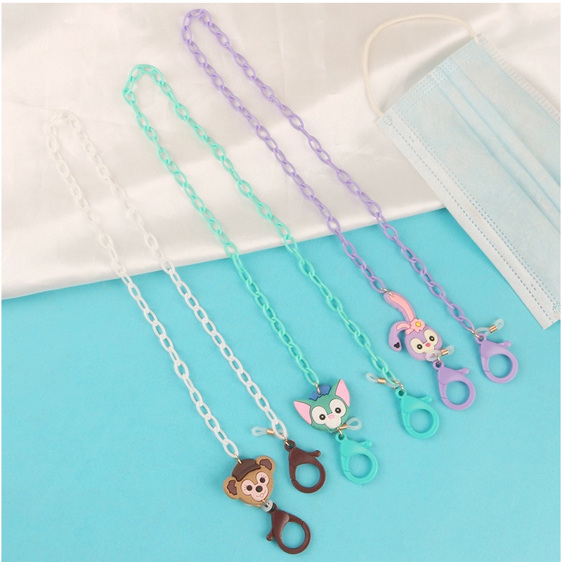 Tali Lanyard Holder Masker Wajah Anti Hilang Motif Kartun Untuk Anak