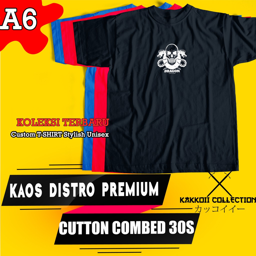 Sablon Kaos Satuan DTG Kaos Custom DTG A6 Unisex PREMIUM