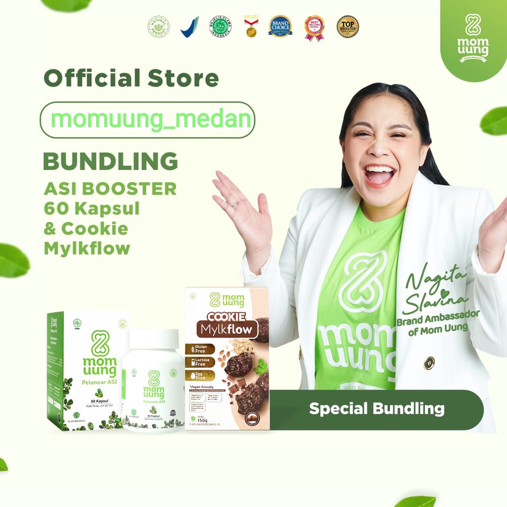 BUNDLNG ASI BOOSTER 60 KAPSUL &amp; COOKIE MYLKFLOW TERBAIK MEDAN SUMATERA UTARA