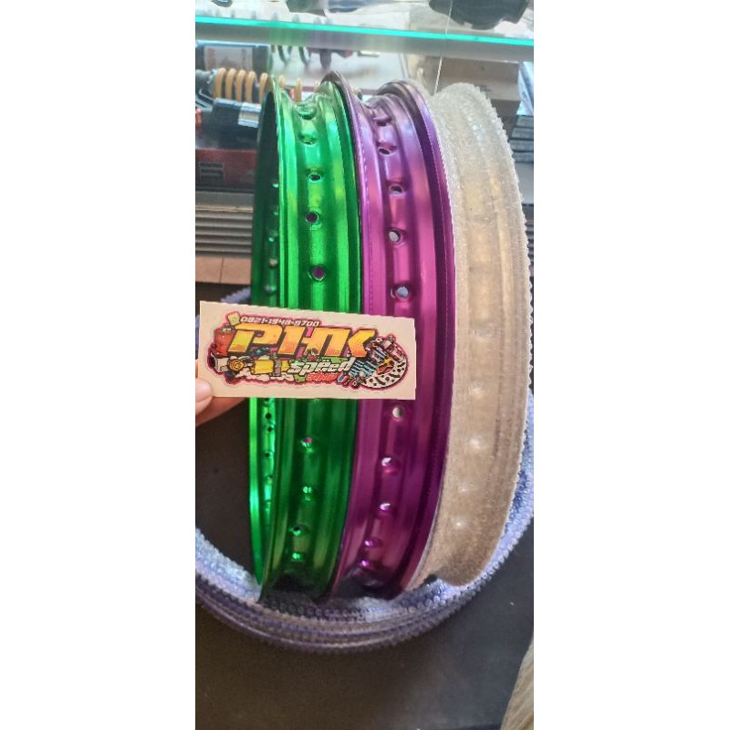 Velg ROSSI WM  ring 17 140/160 satu set (BIRU dan Silver)Dapat 2