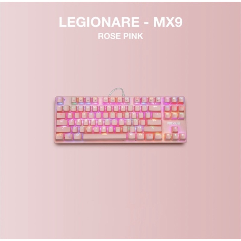[Bekas Seperti Baru] REXUS MX9 TKL Keyboard Mechanical Legionare RGB RED SWITCH