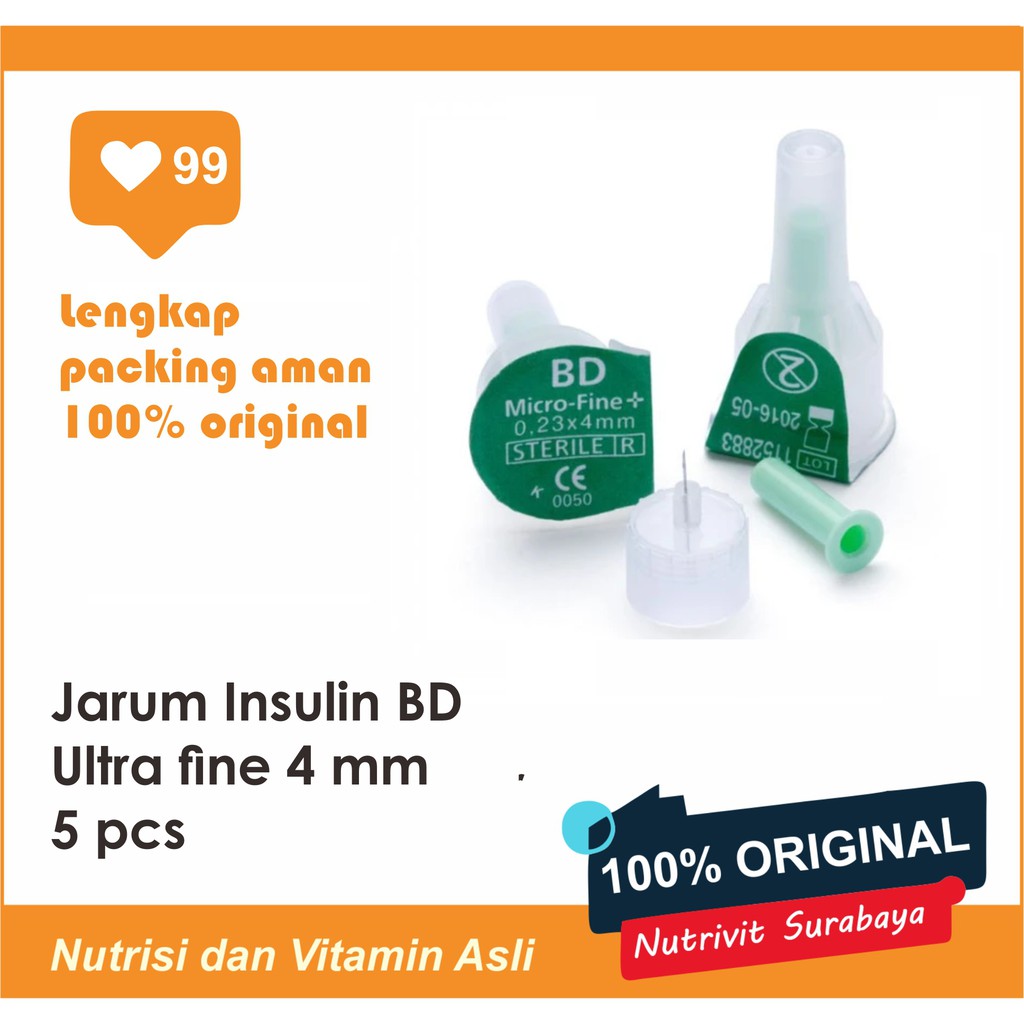 JARUM INSULIN BD ULTRA FINE 4 MM HIJAU ISI 5