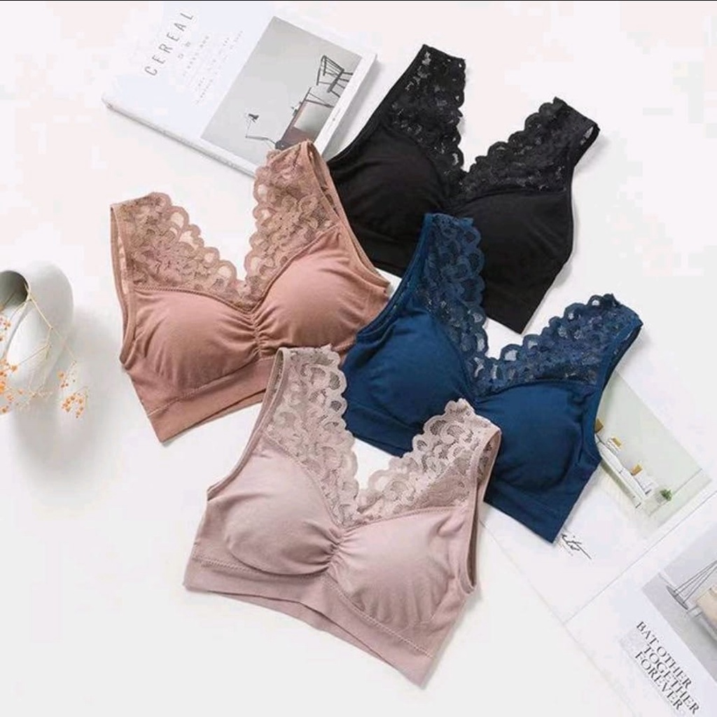 PUSH UP BRA BRALETTE WANITA ELASTIS SEXY DENGAN BUSA BAHAN HALUS