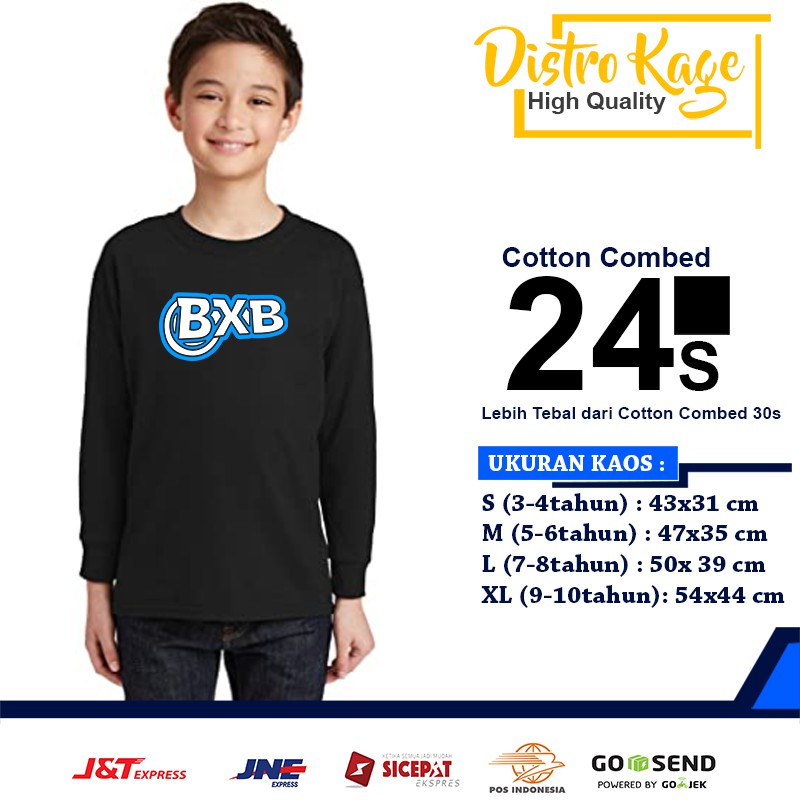 Kaos Anak Lengan Panjang BXB BIRU Betrand Peto X Bensu Ruben Onsu Fans Onyo Baju Cewek Cotton 30S
