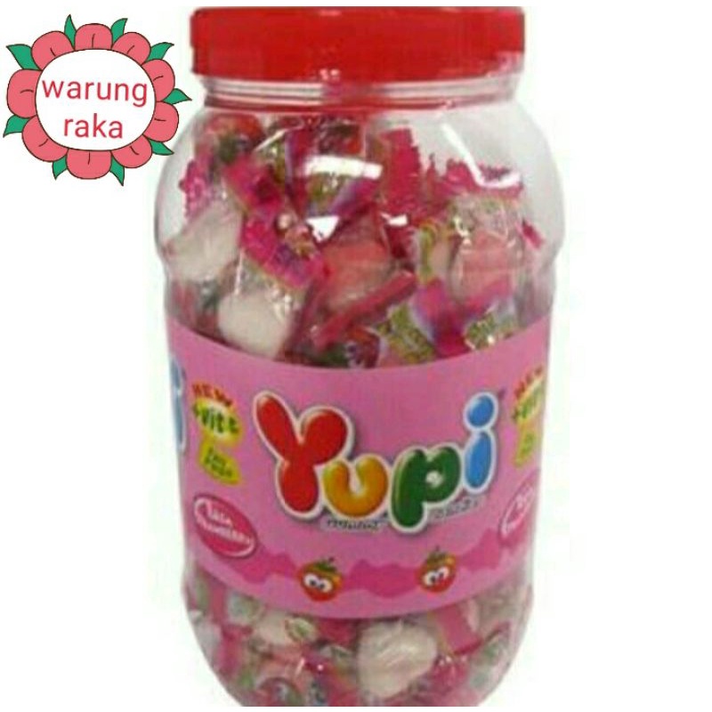 

yupi strawberry kiss toples,,(1 toples isi ± 125biji)