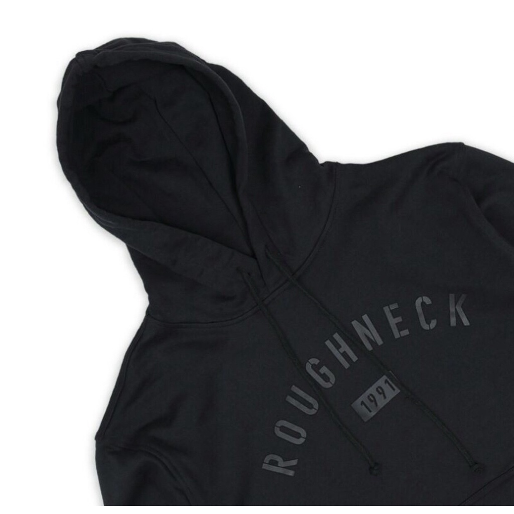 HOODIE ROUGHNECK HITAM ORIGINAL DISTRO BAHAN FLEECE SWEATER HOODIE PRIA DISTRO ROUGHNECK ORIGINAL BANDUN