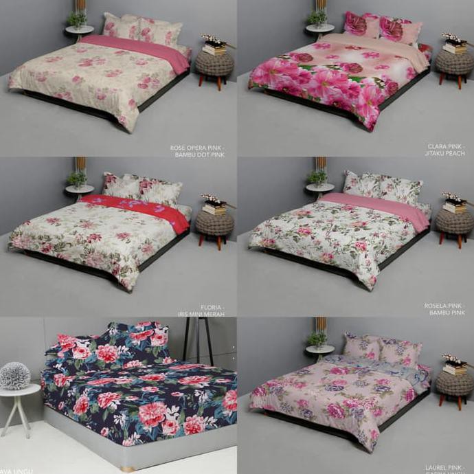 Kingrabbit Full Set Sprei & Bedcover King Rabbit Ukuran King 180X200