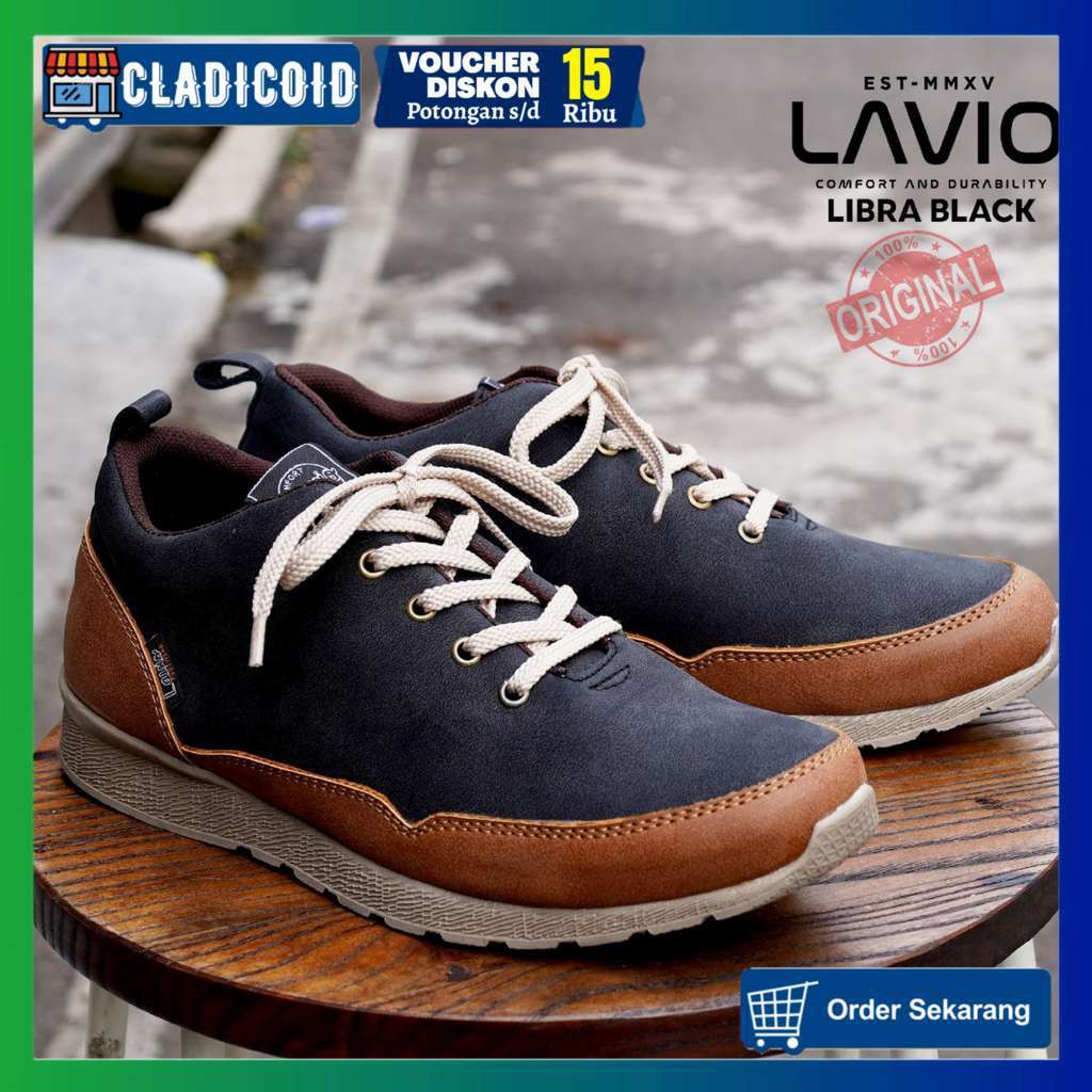 SEPATU SNEAKERS PRIA ORIGINAL MODEL SPORTY DAN TRENDI TERBARU OUTDOOR NONGKRONG SANTAI  LAVIO LIBRA