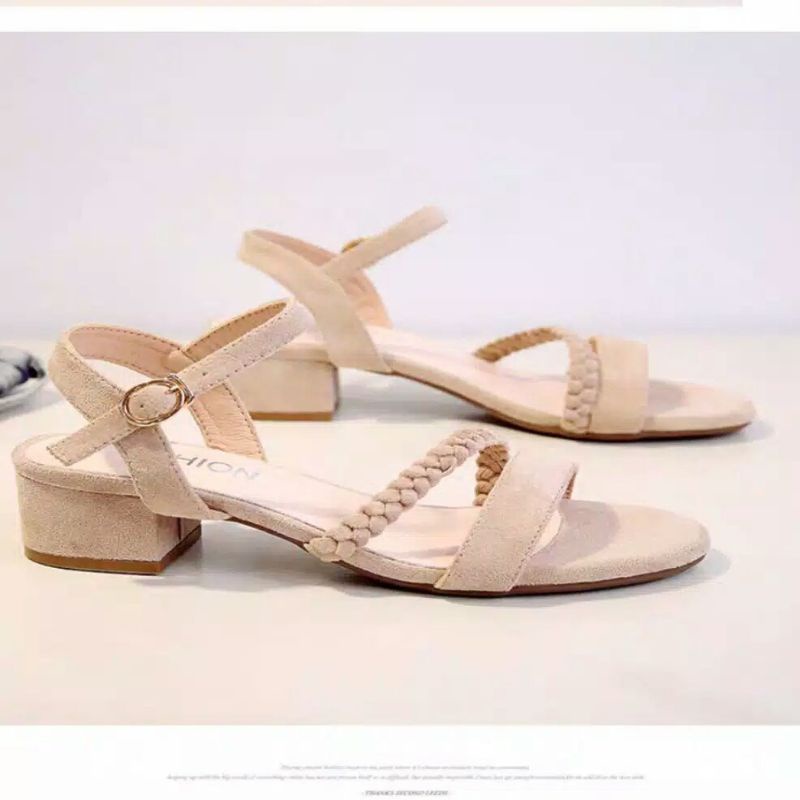 High heels Wanita 3cm Kep Tali Belakang SA95