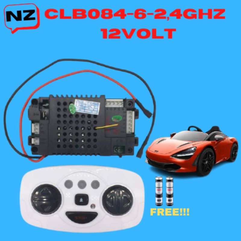 Receiver+Remot Control CLB0084-4D-12V Mobil Mainan Aki Plikk, PMB, Mclaren, Unikid