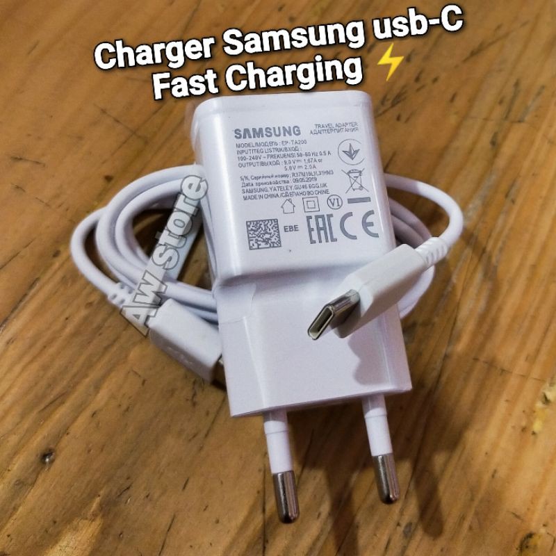 CHARGER SAMSUNG TYPE C FAST CHARGE A20 A20S A30 A30S A50 M20 M30 M30S M21 M31 A11 M11 model s10+