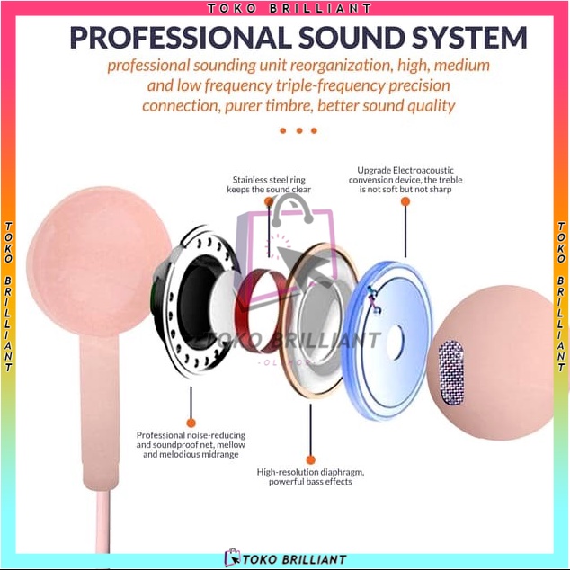 [𝐌𝐞𝐧𝐞𝐫𝐢𝐦𝐚 𝐂𝐎𝐃] Macaron New Handsfree Headset U19 Macaron Packing Plastik Handset Handsfree U19 packing Plastik