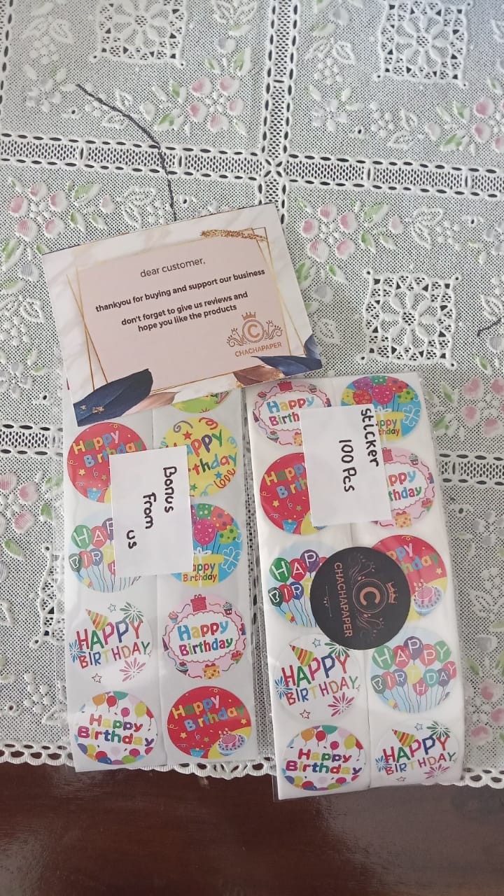 ( 10 Pieces ) (part 7)stikerulangtahun/stikerhappybirthday/stikerucapan/stikersegel/stikersegelmotif