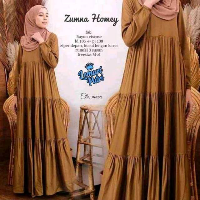 Gamis Rayon Polos Rempel Shopee Indonesia