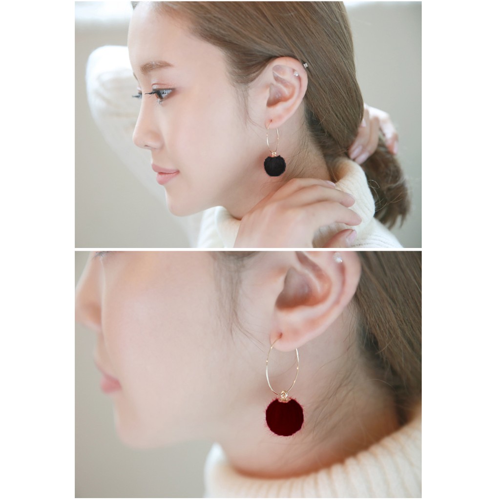 ANTING HOOPS WANITA KEKINIAN ALA KOREA MODEL SIMPLE DAN ELEGAN MISS  34