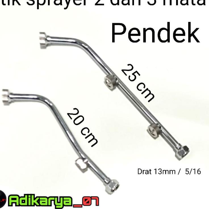Berkualitas--Stik sprayer mata 3 kabut elektrik stik sprayer nozzle stik semprotan hama tu26 panjang