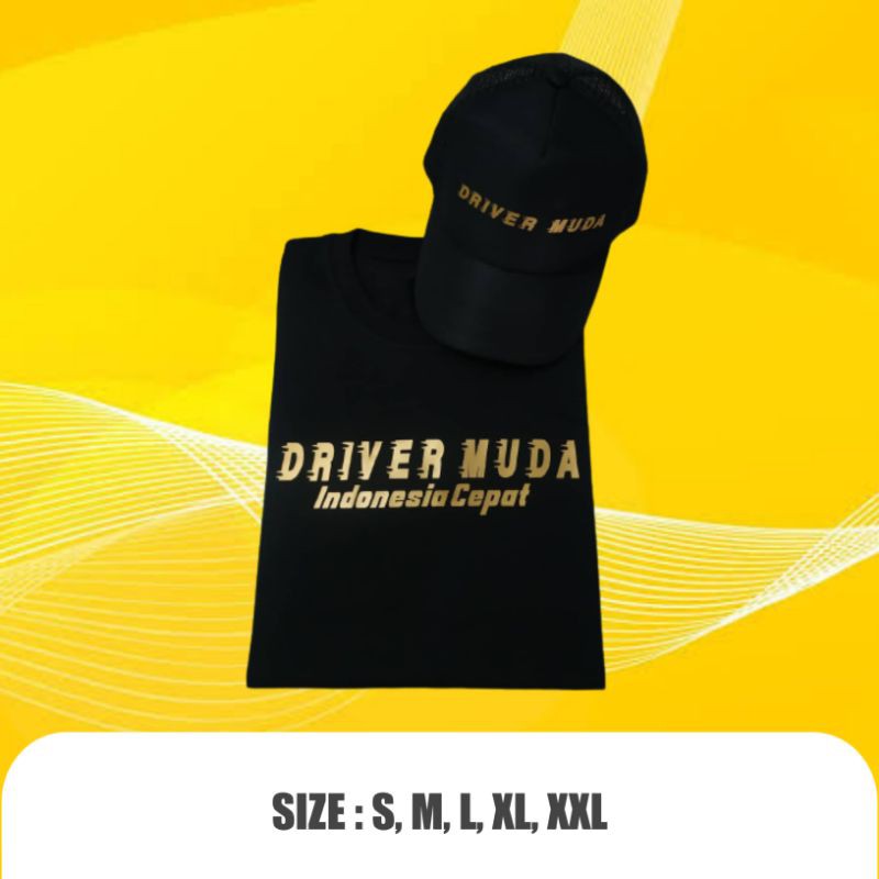 KAOS DRIVER MUDA INDONESIA CEPAT GRATIS TOPI