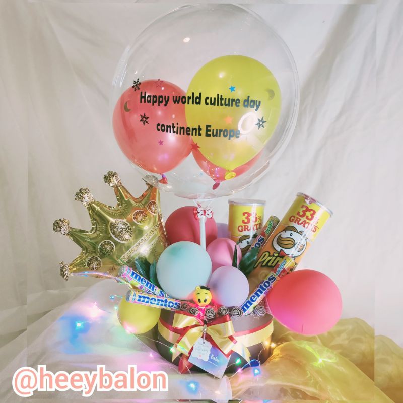 Balon Buket/Balon Box/Balon Bening/Balon Snack/Balon ultah/Balon Wisuda/Bunga Wisuda/Buket Wisuda