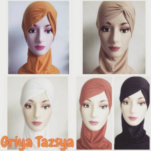 Inner Jilbab Ninja Kerut Resleting