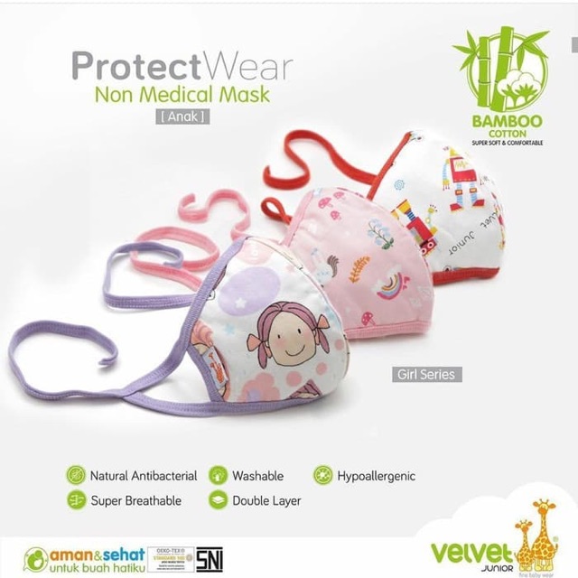 VELVET Masker Kain Non Medis Anak dan Dewasa