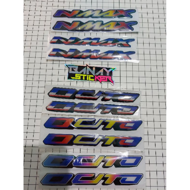 STICKER EMBLEM NMAX OCITO TIMBUL SEPASANG KANAN KIRI