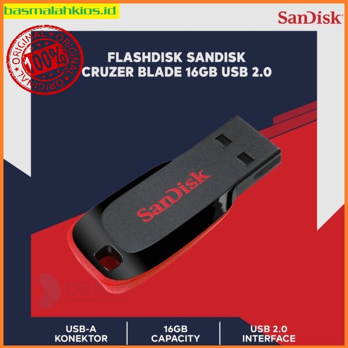 Flashdisk Sandisk Cruzer Blade 16GB-ORI