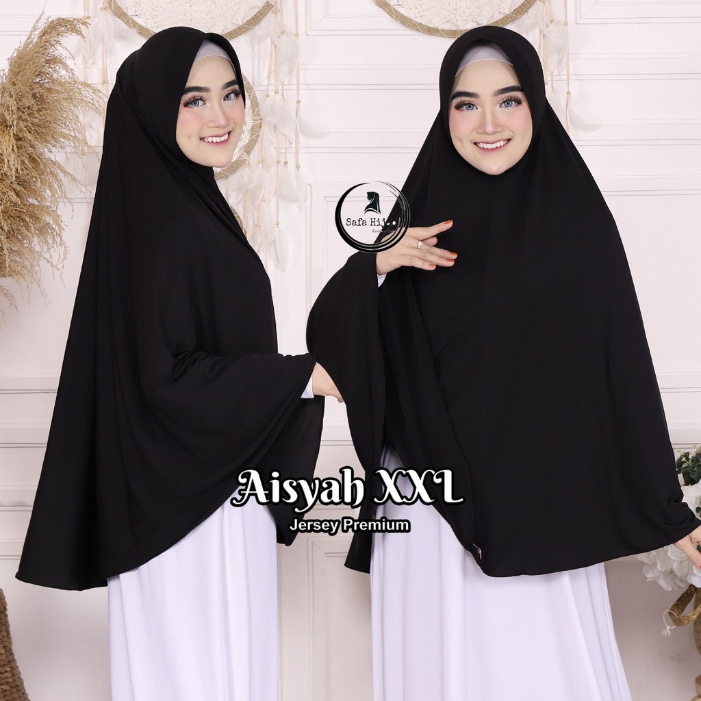 HIJAB BERGO  TERBARU JILBAB INSTAN AISYAH XXL KERUDUNG JUMBO JERSEY TERMURAH SAFA HIJAB