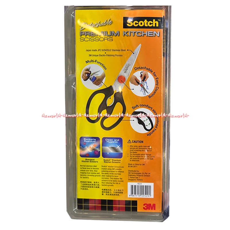 Scotch Premium Kitchen Scissors Detachable Gunting Dapur Untuk Potong Ayam 3M