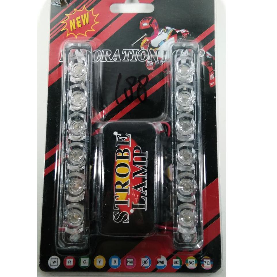 Paling Laris Lampu LED Strobo Blitz Flash Light DRL Variasi Motor Mobil 188