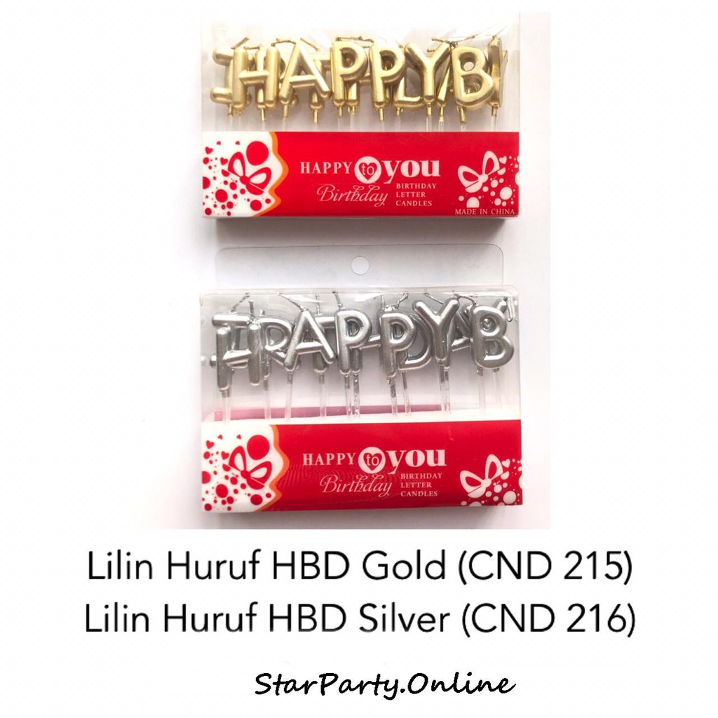 Lilin HBD Set Chrome /Lilin Happy Birthday /Lilin Ultah /CND 215 /CND216 /CND217