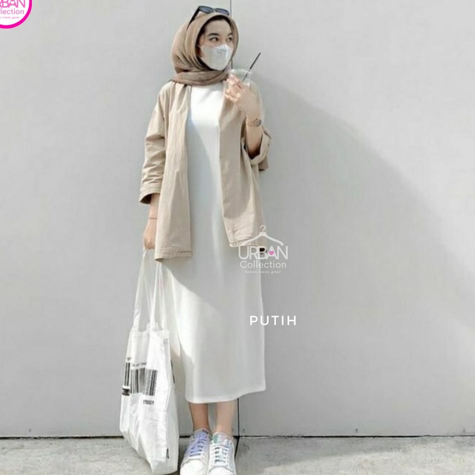 ✴ INNER DRESS PANJANG BAHAN SPANDEX RAYON PREMIUM/INNER DRESS TANPA LENGAN /INNER GAMIS WANITA/INNER