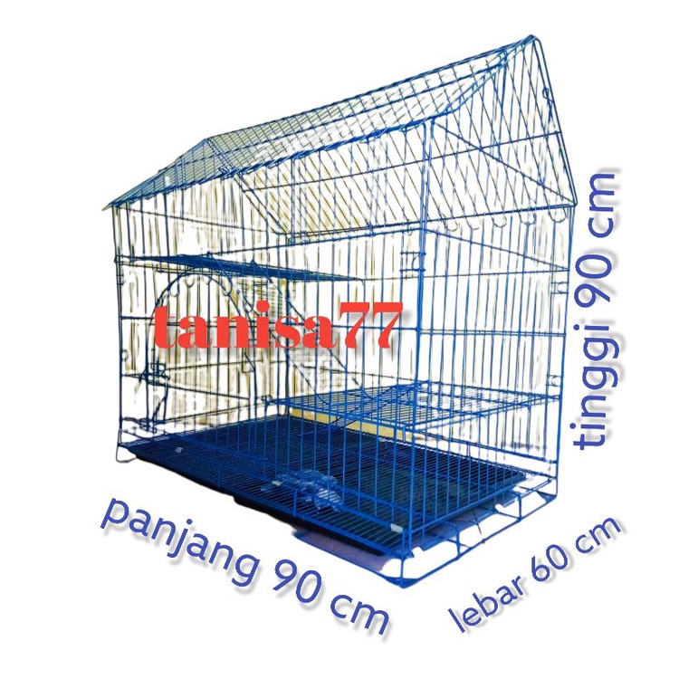 kandang kucing 90 rumah 2tingkat