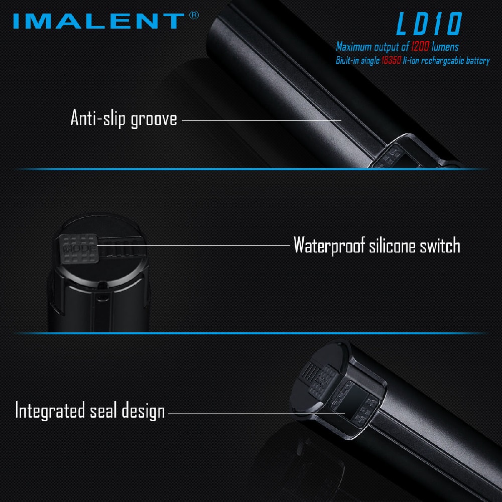 IMALENT LD10 - Thumb-sized Mini Keychain Flashlight 1200 Lumens