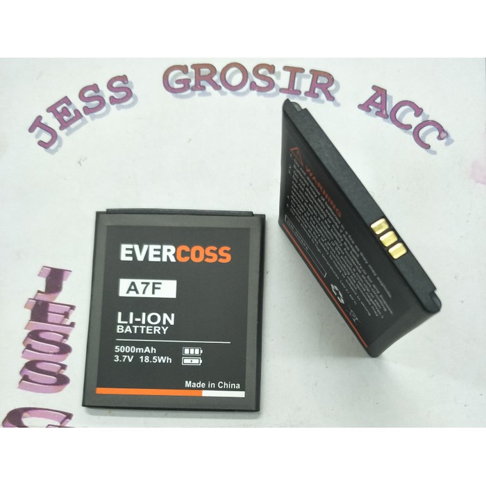 Baterai Battery Evercross Evercoss Cross A7F Double Power IC 5000Mah - Hitam