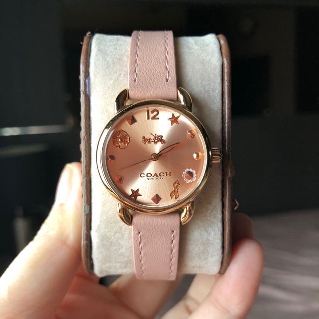Jam tangan wanita coach soft pink authentic preloved