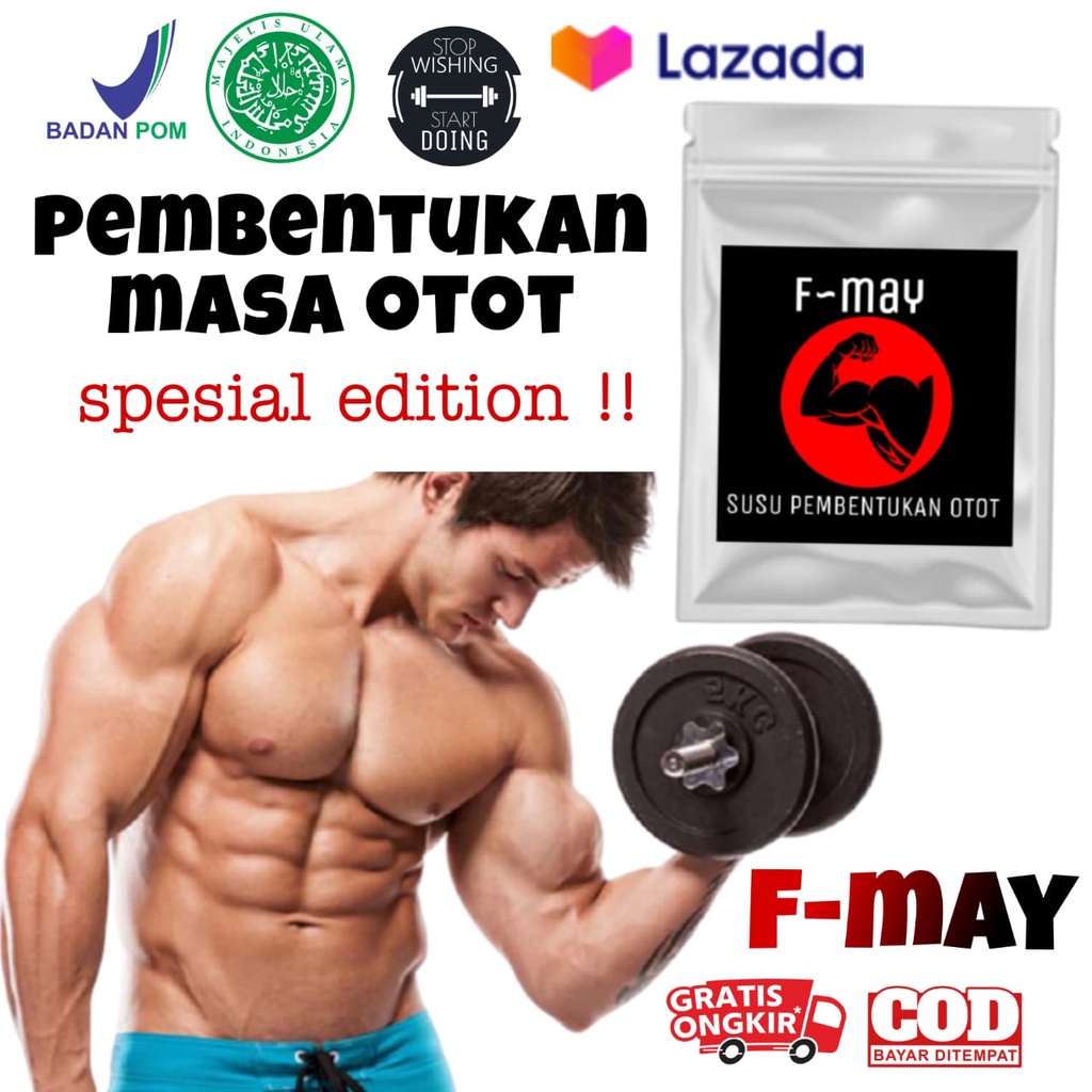 f-may/susu penambah massa otot/susu penambah massa otot berat badan/susu gym/susu olahraga protein/s