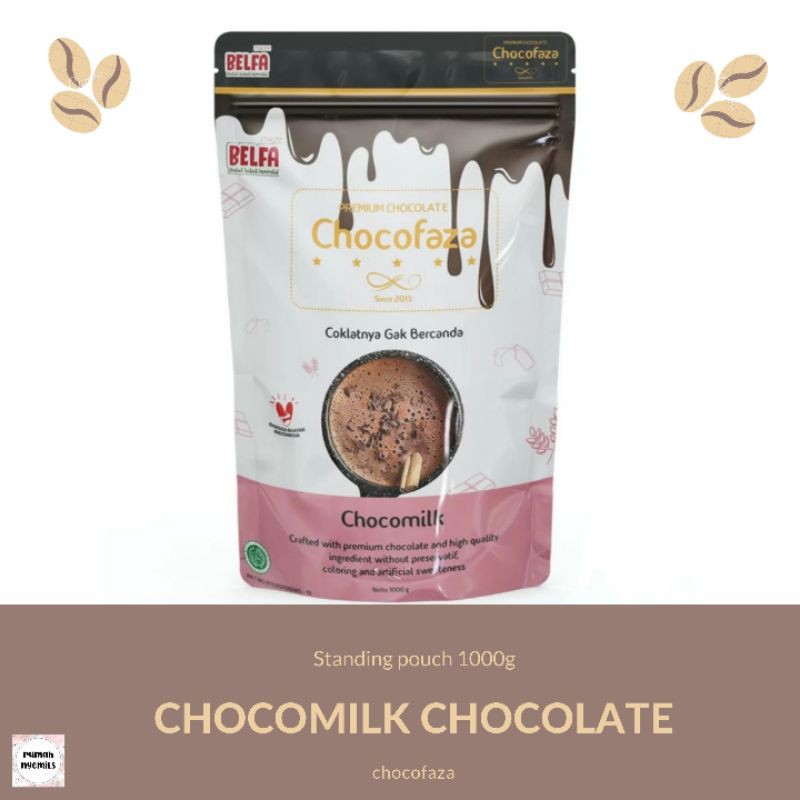 

Chocomilk Chocolate Chocofaza Minuman Coklat Premium Bubuk Sehat Halal No Pemanis Buatan 1000GR