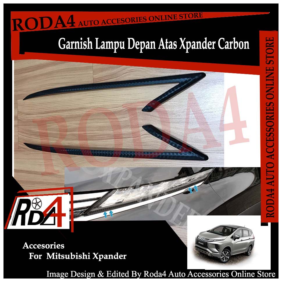 Garnish List Lampu Depan Atas LED Xpander  All New Livina 2019 Carbon JSL