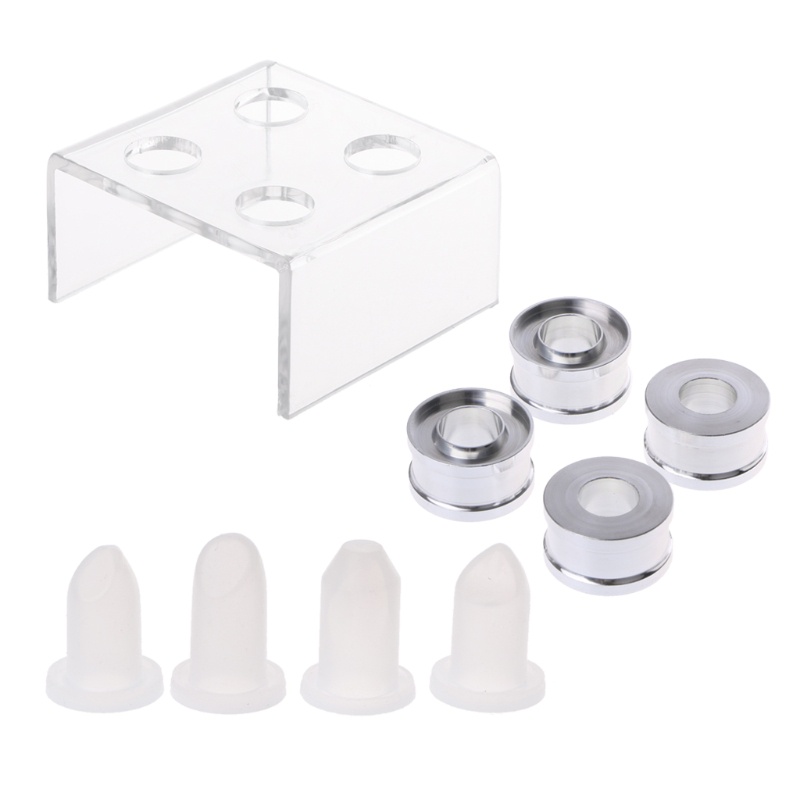 SIY  9PCS Silicone Lipstick Mold Mould with Metal Ring and Stand Set for DIY Lipstick