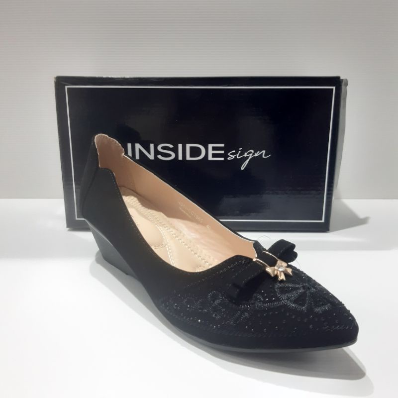 Sepatu pantofel wedges wanita import INSIDE N911-CC1985 Original
