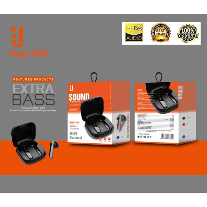 HEADSET BLUETOOTH JBL TYPE TK09 | TWS