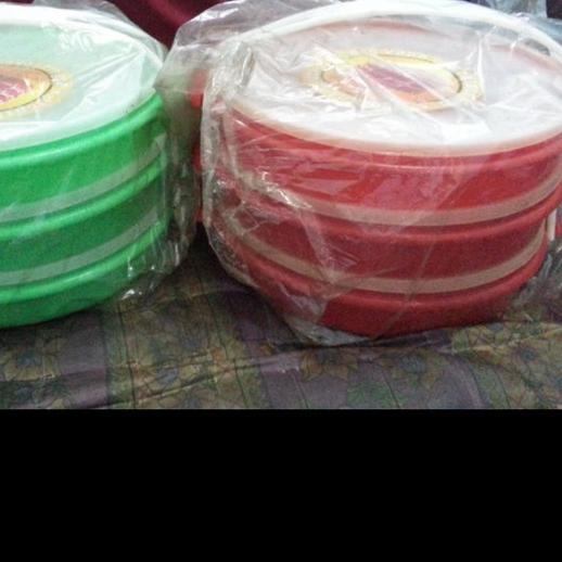 ➺ RANTANG CATERING SUSUN 3 BULAT PLASTIK / BOX CATERING SS 3 OMPRENG KOTAK MAKANAN ♤