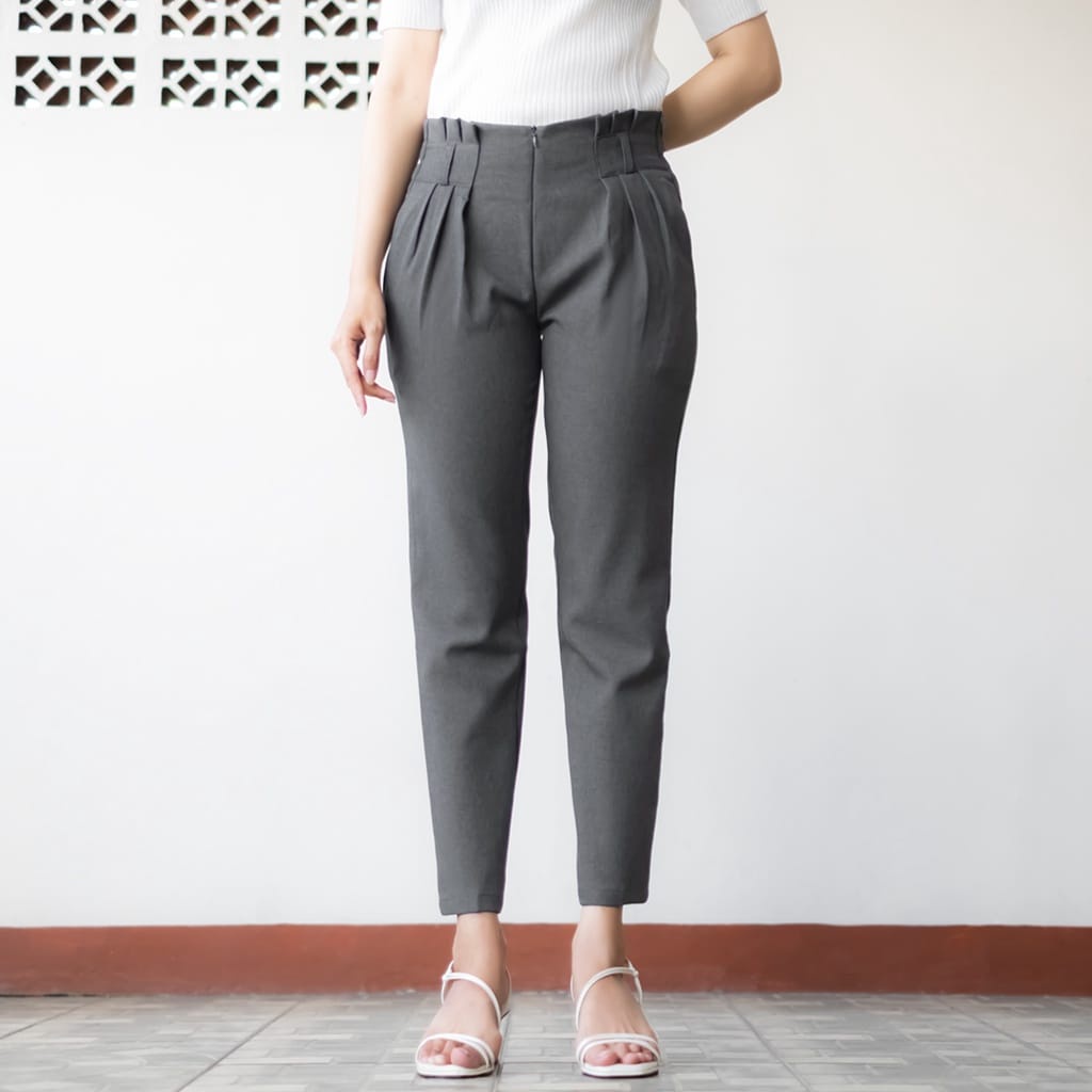 CELANA KERJA WANITA CELANA KANTOR/CELANA BAHAN WANITA SLIM FIT CELANA JUMBO WANITA