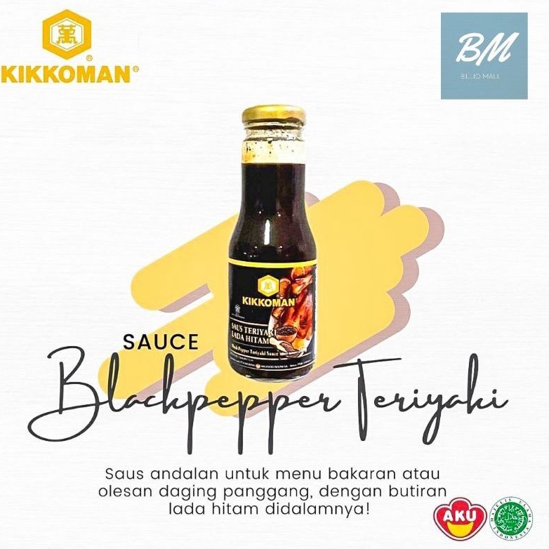 

Saus Teriyaki Lada Hitam Kikkoman Black Pepper Teriyaki Sauce 300 gr / Kikkoman Blackpepper Teriyaki Sauce 300 gram / Kikkoman Saus Teriyaki Lada Hitam 300 gr HALAl