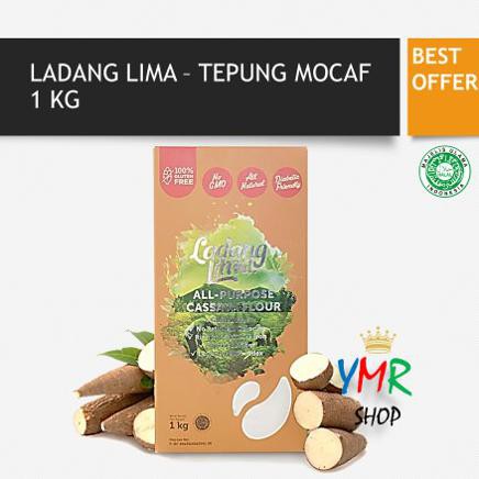 

Promo Awal tahun Ladang lima gluten free cassava / tepung singkong / Mocav / mocaf 1kg Promo Awal