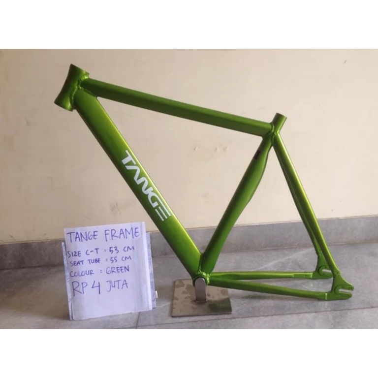 TANGE Frame Only Size 53 cm . Fixie . TANPA FORK . Warna Hijau . C-T 53 cm . ORIGINAL