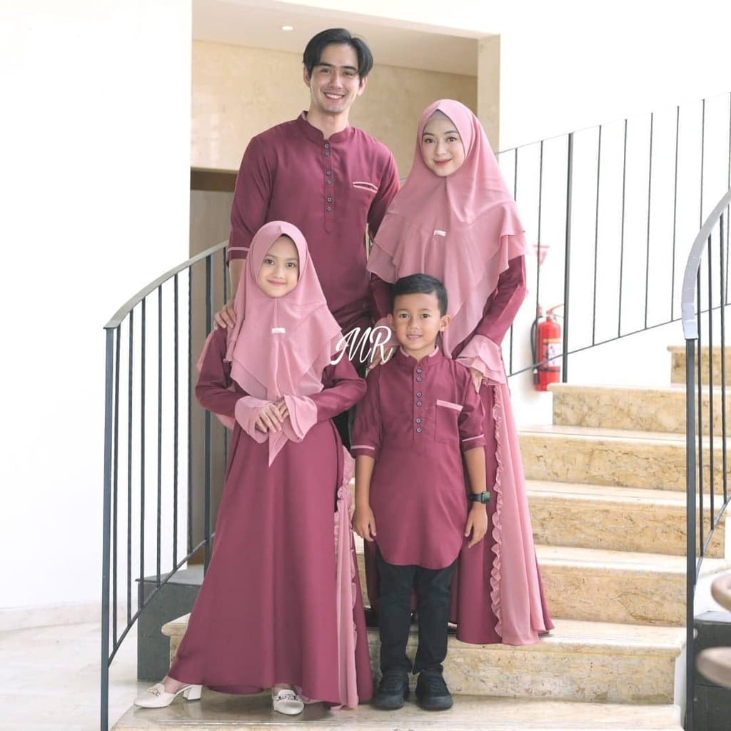 [Shenmyprint] Couple Wardah - Couple Keluarga - Baju Ibu Anak Dan Ayah - Couple Gamis - Baju Couple 