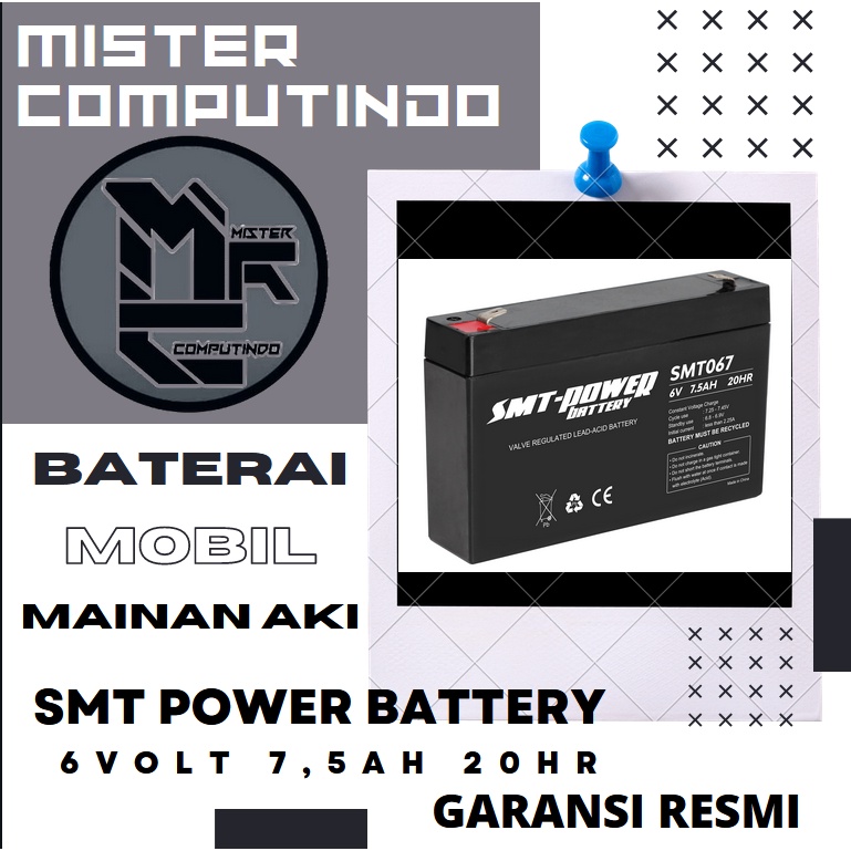 Baterai Mobil Mainan Aki 6 Volt 7,5 Ah Garansi Resmi